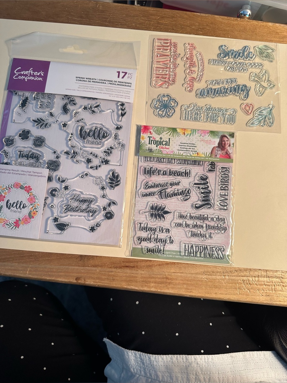 3 Clear Stamp Sets - versatile Floral & Sentiment Stamps ( assorted sentiments)